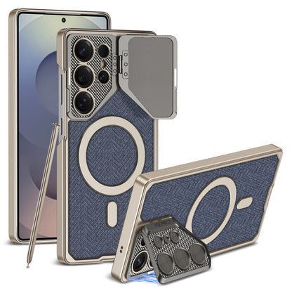 Magnetic Shockproof Leather Phone Case Support Wireless Charge For Galaxy S25 S24 S23 Ultra
